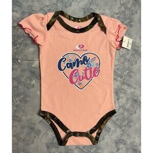 NEW! NWT Mossy Oak Hunting Baby Girl Onesie Bodysuit Outfit, Size 12 months